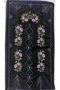 Prayer Rug Black Etamin Embroidered Dowry Holder 120X73 cm - 2