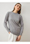 Soft Knitted Basic Sweater - Gray Blue - - 3