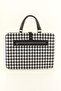 Unisex Black and White Houndstooth Briefcase Laptop Bag for 15 & 15.6 Inches - 5