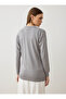 Soft Knitted Basic Sweater - Gray Blue - - 6