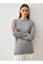Soft Knitted Basic Sweater - Gray Blue - - 2