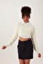 Women's Woven Skirt Navy Blue - 3