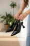 Women's Alya Black Leather Strap Sandals - 4