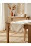 Special Design Organic Linen Cream Sand Color Lacy Runner Table Cloth 45 X 150