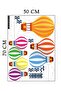 Flying Balloons, White Clouds And Birds Deco Kids Room Wall Sticker - 2