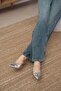 Jolly Silver Color Women's Heeled Shoes - 6