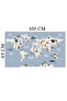Animal Kingdom Gray World Map Children'S, Baby's Room Wall Sticker - 3