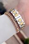 30 mm Women's Watch and Bracelet with Gold Gray Color Adjustable Strap - 4