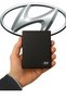 Metal Leather License Holder with Hyundai Logo - Wallet Case License Holder Metal Logo