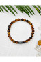Original Tiger's Eye 6mm Natural Stone Unisex Bracelet - 6