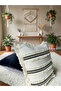 Special Design Black Tasseled Linen Cream Throw Pillow 2 Pieces Throw Pillow Covers (43 X 43) - 3