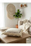 Four-Edge Tasseled Linen Cream Throw Pillow Cushion Cover43x43][ - 5