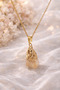 Women's Raw Unprocessed Citrine Money Stone Steel Chain Necklace Abundance Money Natural Stone Necklace