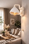 Concrete Look Wall Sconce | Pull Chain Switch | Bedroom & Living Room | Bulb Included - Electric - 3