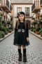 Girl's Tulle Dress with Houndstooth Bow Hat - Holiday Dress - April 23Rd Dress - 5