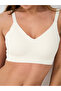 Woman # Izbırakmaz Seamless Invisible Bra with Removable Cups Laser Cut Ecru - 9688 - 7