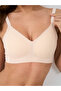 Women's Laser Cutting # Izbırakmaz Seamless Invisible Bra with Removable Pads, Nude Color - 2278 - 7