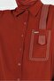 BUTTONED LONG TUNIC WITH STITCH DETAIL 43607 - 4