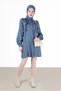 TUNIC 42390 WITH RIFFLED SIDE BINDING DETAIL
