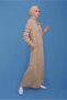 Ribbed Detail Zippered Coat 10356 - 2
