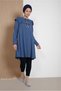 Shoulder and Embroidery Detail Shoulder Tunic with Volan 4120 - 3
