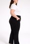 Women's Plus Size High Waist Elastic Waist Loose Leg Pants with Pockets - 4