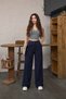 Women's High-Waist Oversized Stretch Fabric Wide-Leg Palazzo Pants - 7