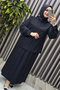 Women's Hijab Clothing Plus Size Crepe Skirt Suit - 6