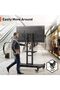 Rolling TV Stand for 32-75 Inch Flat/Curved LED/LCD/OLED TVs, - 6