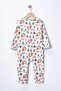 Unisex Boy Baby Girl Baby 100% Cotton 9-18 Months Zippered 3-Piece Hedgehog Patterned Cuffed Romper Set - 5