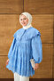Blue Lace Baby Collar Shirt - 5