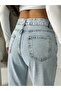 Women's Ice Snow High Waist Mom Jeans Pants - 7