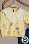 Baby Girl Lace Collar Detailed Floral Patterned Blouse 2-Piece Set 9-12-18-24 months 100% Cotton - 8
