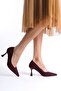 Cordelia Premium Burgundy Satin Stiletto 7 cm - 4