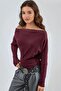 Busem Stone-Embellished Accessory Kayık Collar Blouse - 4