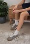 Nova Genuine Suede Gray Color Women's Sports Shoes - 4