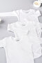 3-Piece 100% Cotton Long Sleeve Baby Snap-On Bodysuit - 2