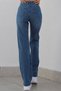 Serenity Ikon Indigo Blue Women's Loose Lycra 90's Super High Waist Loose Leg Denim Palazzo Pants - 3