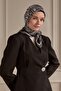 وشاح كريستالي بنمط الحمار الوحشي الأسود