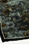 Black Nostalgic Rose Patterned Muslin Scarf - 3