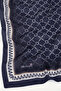 Navy Blue Diamond Tie Pattern Crystal Scarf - 3