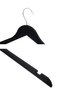Premium Quality 6-Piece Black Plastic Hangers - Durable Clothing, Shirt, and T-Shirt Hangers - 5