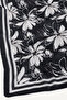 Black Peony Pattern Crystal Scarf - 3