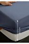 100% Organic Cotton Fitted Sheet - 100X200 - Indigo - Dolmabahçe Series - 2