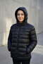 Women's Black Windproof Puffer Winter Coat - 2