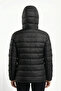 Women's Black Windproof Puffer Winter Coat - 6