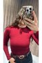 Linen Fabric Burgundy Crop Body - 4