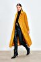 Long Velvet Trench Coat - Yellow - 3