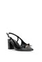 Elit Zk2702 Women's Patent Leather Classic Heeled Shoes Black - 2