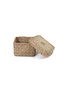 Square Small Natural Wicker Basket with Lid - Sold as a Set of 2. - 3